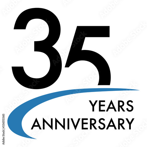 35 years anniversary logo design template