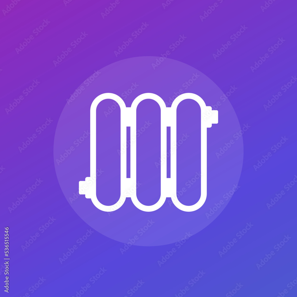 Heating battery or radiator vector icon Heating battery or radiator vector icon