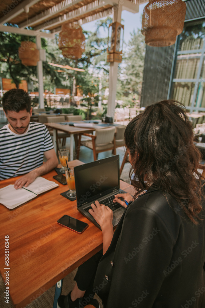 Two business partners working Two business partners working