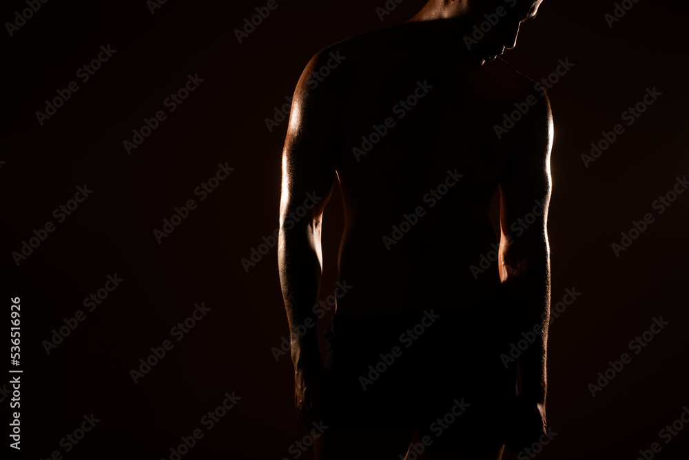 Silhouette of a man's figure