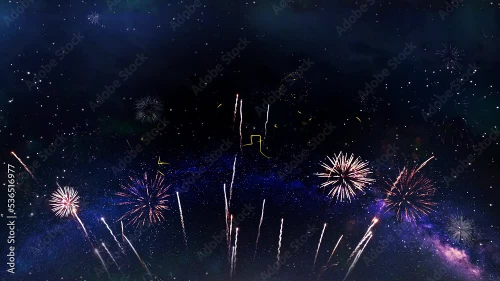 Vidéo Stock Happy Diwali Text Typography Particles Fireworks Explosion ...