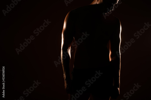 Silhouette of a man's figure