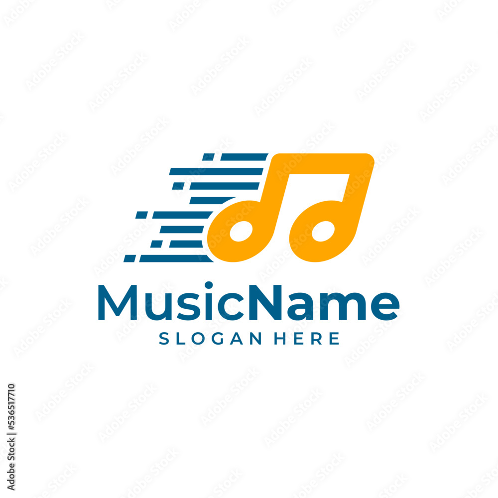 Fast Music Logo Template Design Vector, Emblem, Design Concept, Creative Symbol, Icon Fast Music Logo Template Design Vector, Emblem, Design Concept, Creative Symbol, Icon