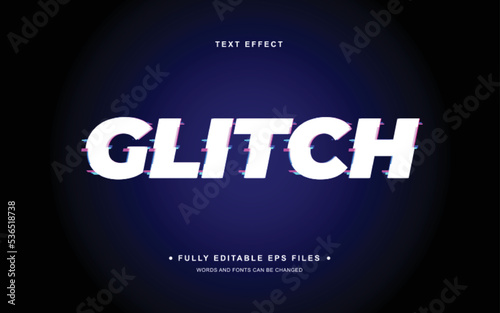 Vector Editable Text Effect in Glitch Style
