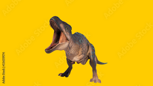 acrocanthosaurus isolated on blank background © akiratrang