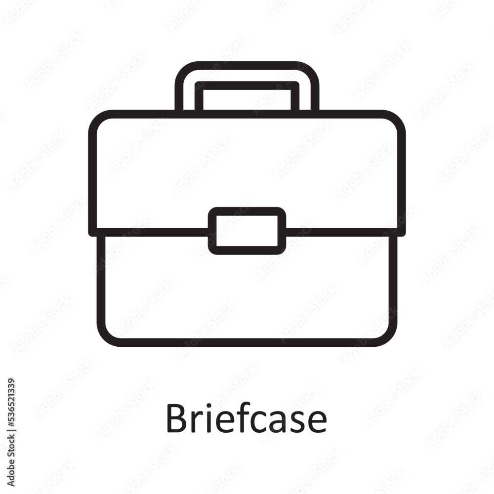 Briefcase Vector Outline Icon Design illustration. Banking and Payment Symbol on White background EPS 10 File