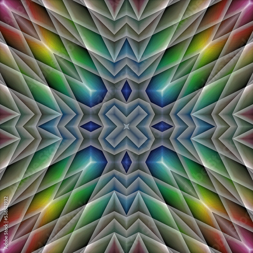 Wallpaper Mural 3d effect - abstract geometric color gradient pattern Torontodigital.ca