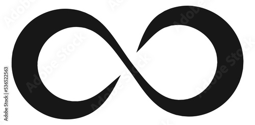 Infinity icon. Eight shape silhouette. Endless logo