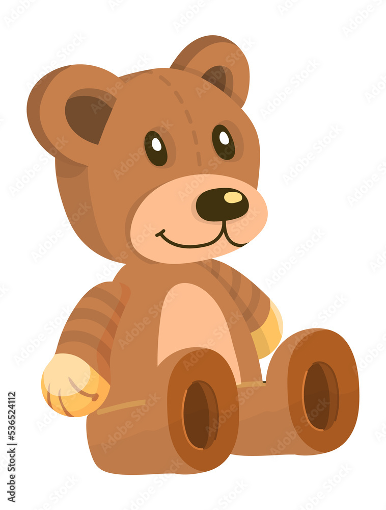Fototapeta premium Cartoon teddy bear. Stuffed soft plush toy