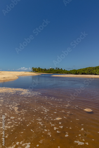 natural landscape in the district of Trancoso in the city of Porto Seguro, State of Bahia, Brazil