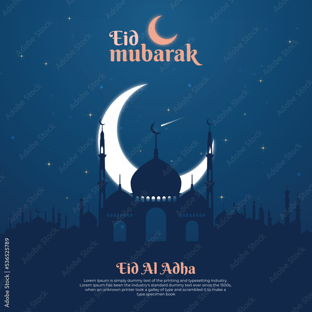 Eid Al Adha Mubarak. Creative ads for social media, banner, poster, greeting card template design Eid Al Adha Mubarak. Creative ads for social media, banner, poster, greeting card template design