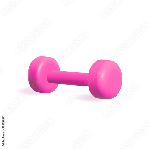 Set of 3d Dumbbells Set, Realistic Detailed Close Up View Isolated on White Background. Sport Element of Fitness Dumbbell, Vector