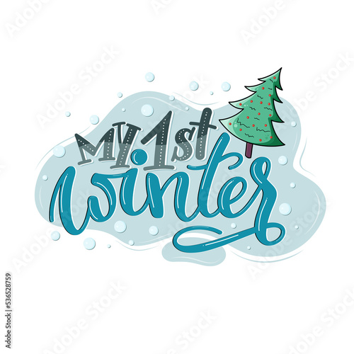 My first Winter baby costume design. Newborn shirt print.