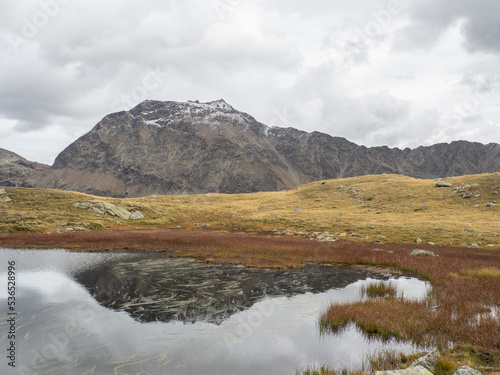 Landscape in Kurzras in South Tyrol, Italy photo