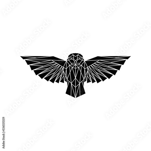 Owl logo. owl geometric Logo Vector illustration
