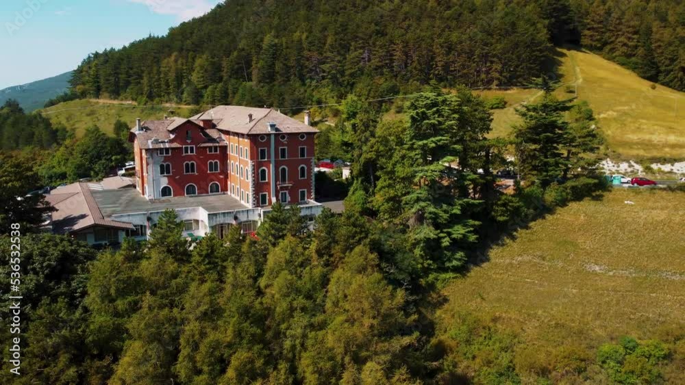 Hotel Stella Alpina in alps, Italy, surrounded by mountains. Hotel Stella Alpina in alps, Italy, surrounded by mountains.