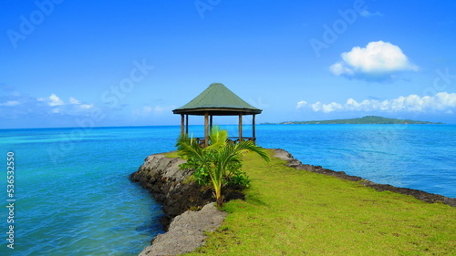 A Pavilion with beautiful view on the pacific ocean in Samoa 