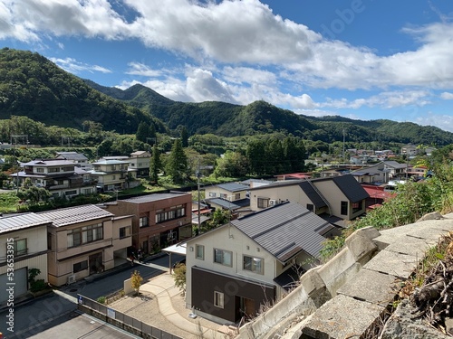 立石寺本坊前の景色