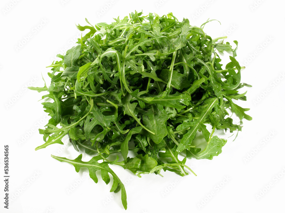 Fresh Rocket Salad - Isolated on white Background Fresh Rocket Salad - Isolated on white Background