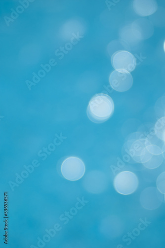 Abstract blue color background with bokeh