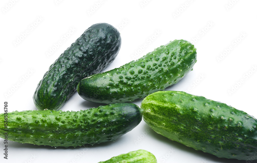 cucumbers isolated on white