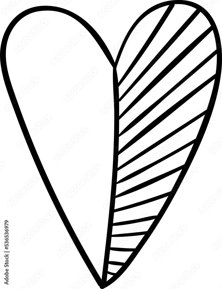 Cute doodle heart. Valentine's day symbol. Cute doodle heart. Valentine's day symbol.