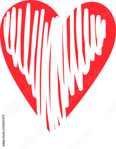 Fototapeta Naklejka Na Ścianę i Meble -  Cute colorful heart. Valentine's day symbol. 