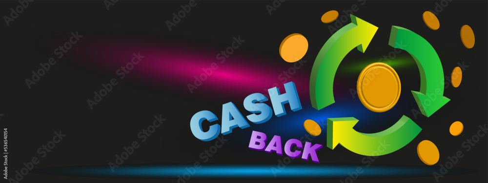 Cash refund service, illustration of a financial payment. Vector drawing.