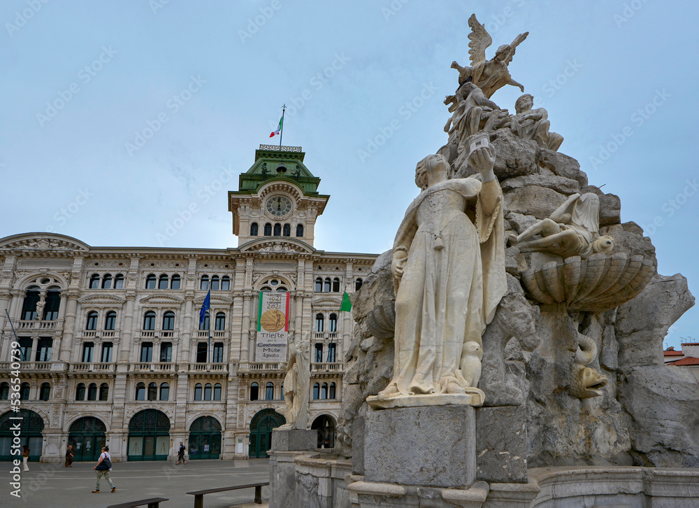 Statue in the city center of Trieste, Italy