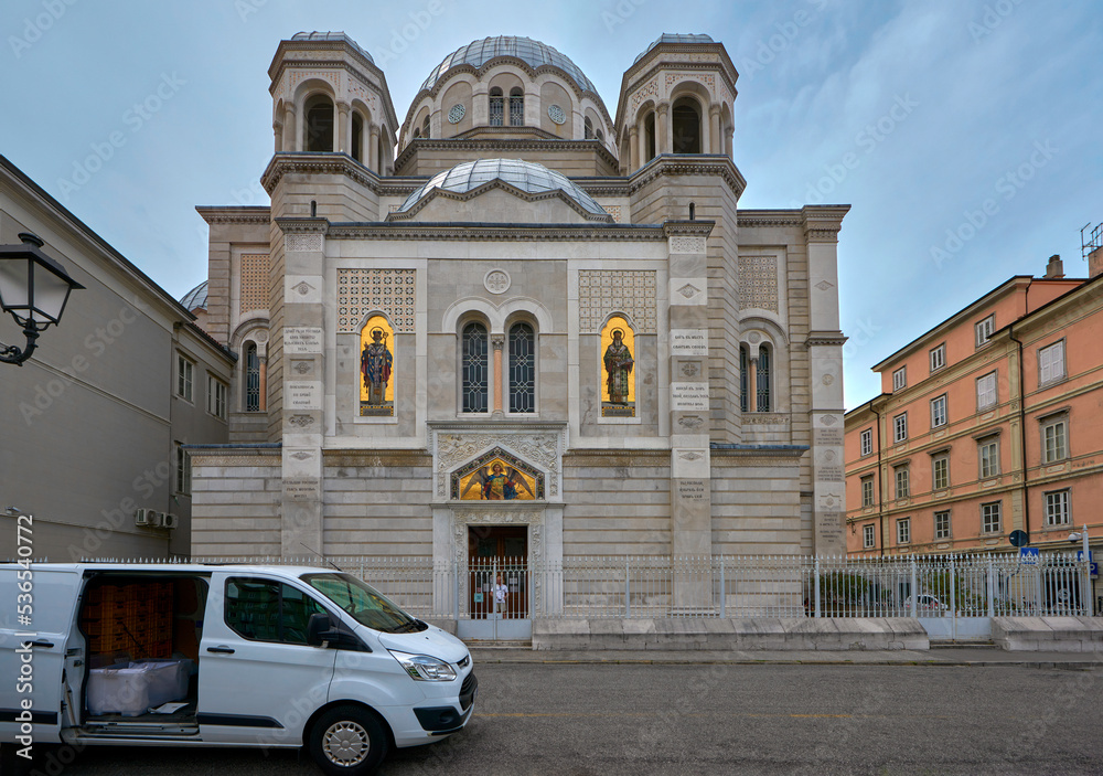 View on Serbian Orthodox Parish of St. Spyridion Thaumaturge in Trieste, Italy