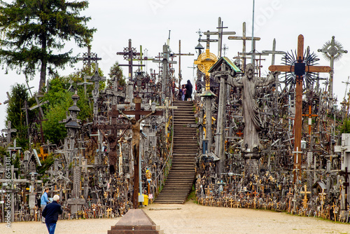 SIAULIAI, LITHUANIA. Hill of Crosses is a unique monument of history and religious folk art and the most important Lithuanian Catholic pilgrimage site. 10 02 2022