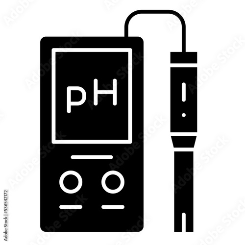ph meter solid icon