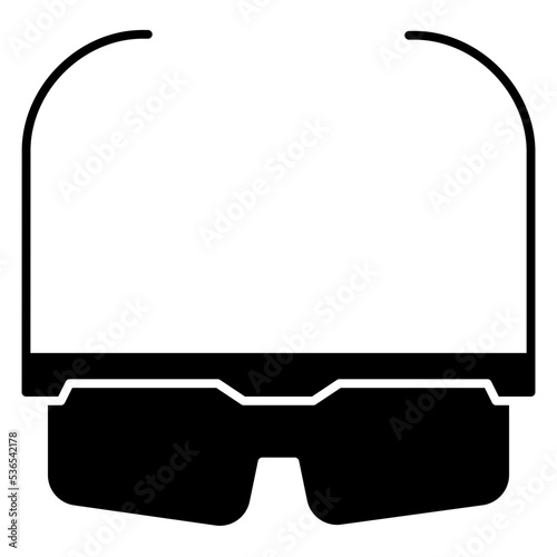 safety goggles solid icon