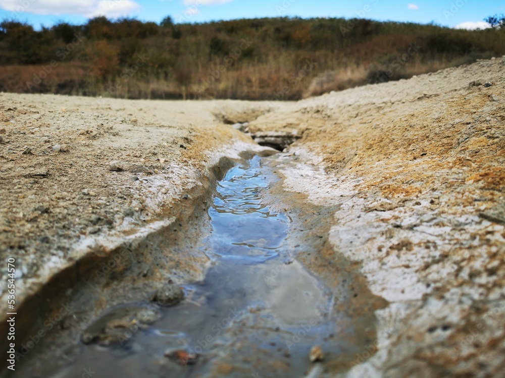 Small fresh river in the middle of the draught Small fresh river in the middle of the draught