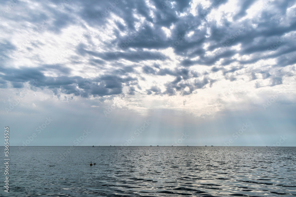 clouds over the sea