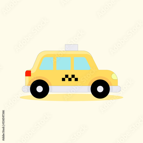  Art illustration icon flat cartoon logo transportation design symbol concept car of taxi © Aflian