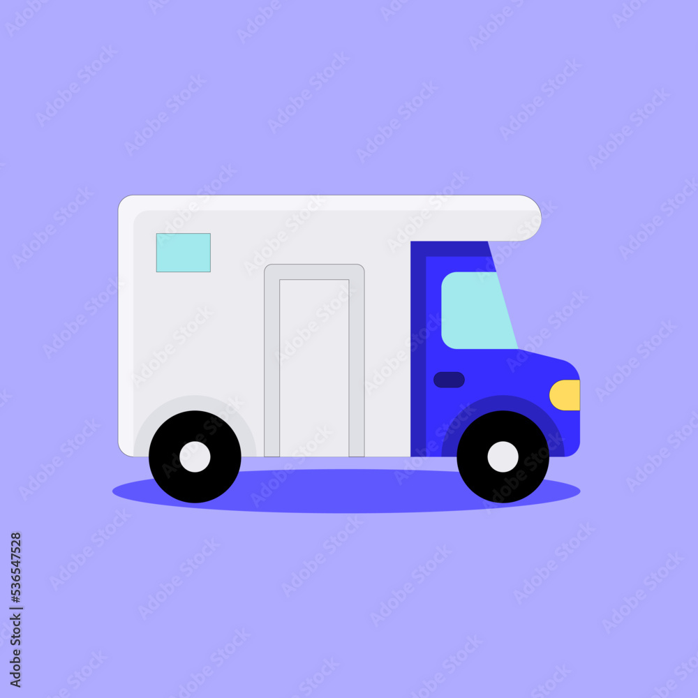 Art illustration icon logo flat cartoon transportation design symbol concept car of pick up delivery 