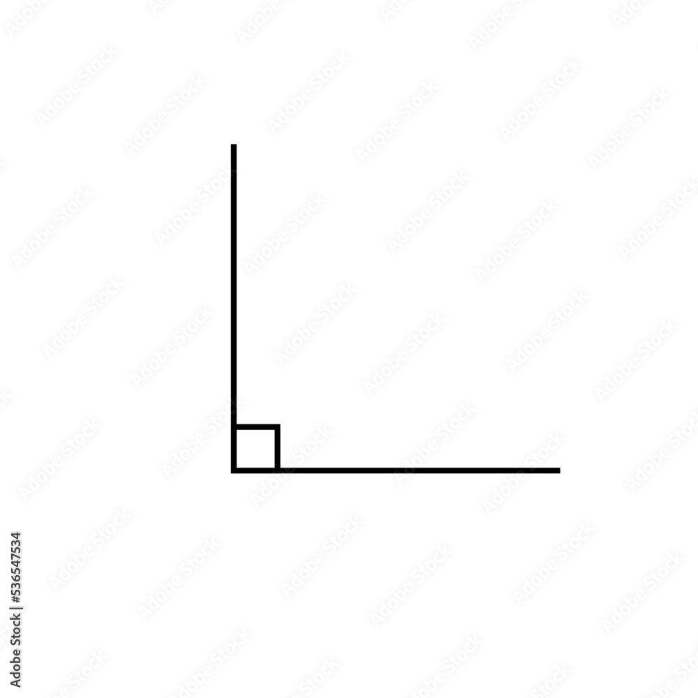 Right angle icon vector illustration Right angle icon vector illustration