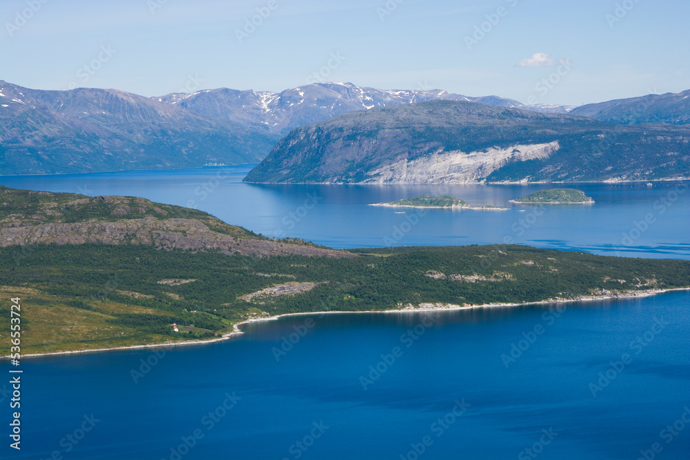 View of Kvaenangen fjord and Skorpa island, Norway