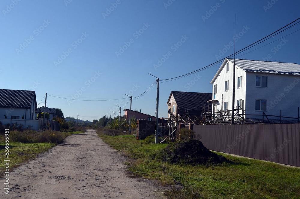 Countryside at autumn.Near Desna River.  Kiev Region ,Ukraine