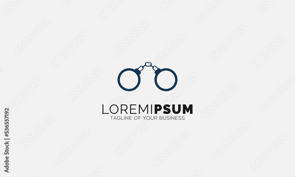 Police handcuff Law icon Logo Design Vector Police handcuff Law icon Logo Design Vector