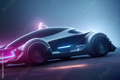 Futuristic car concept  3d rendering  3d illustration
