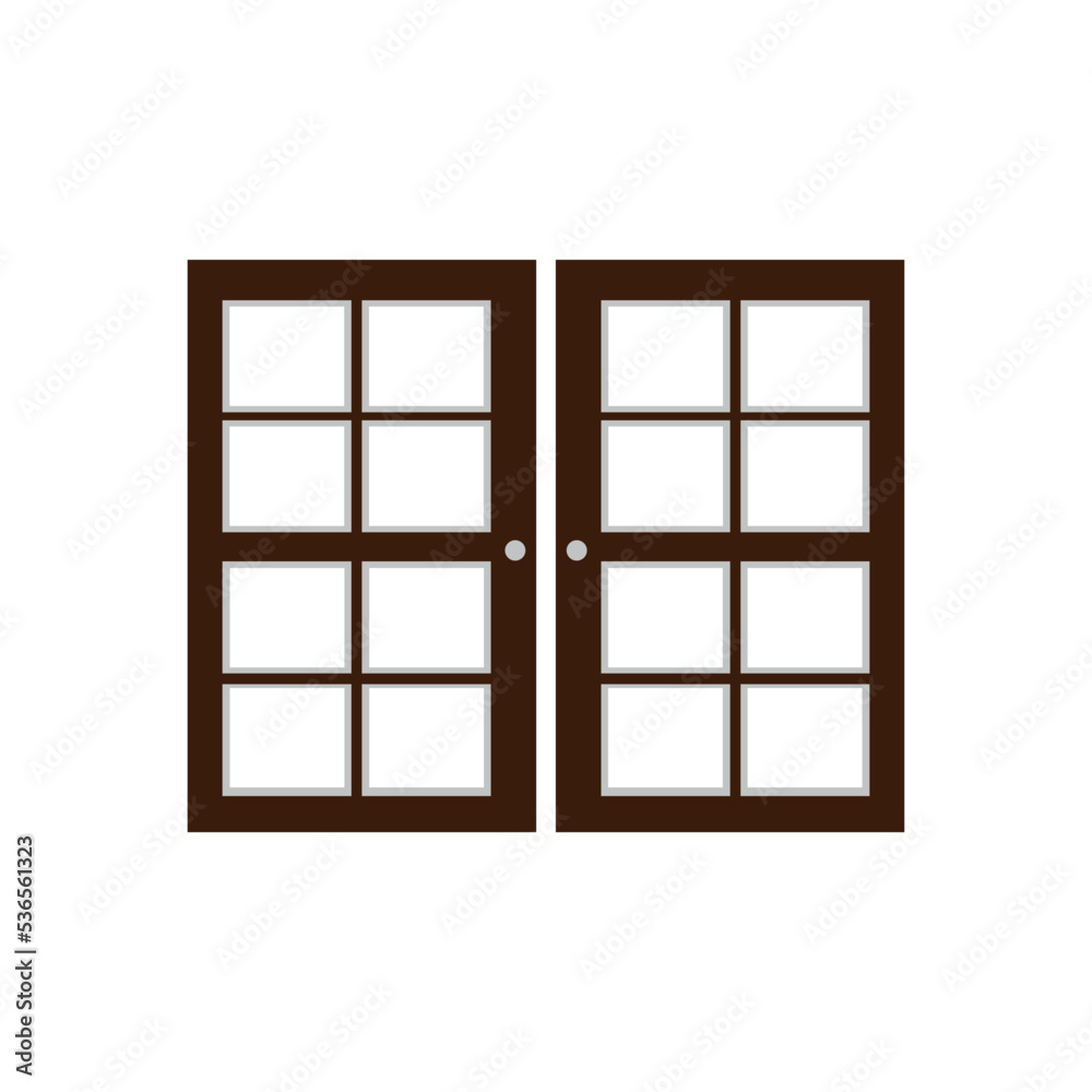 House window vector illustration, vectorized flat design. House window vector illustration, vectorized flat design.