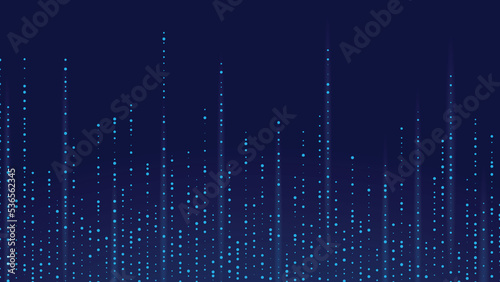 Fototapeta Naklejka Na Ścianę i Meble -  Dot blue pattern screen led light gradient texture background. Abstract technology big data digital background.