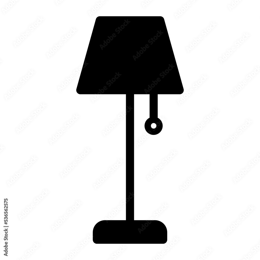 Obraz premium lamp glyph icon