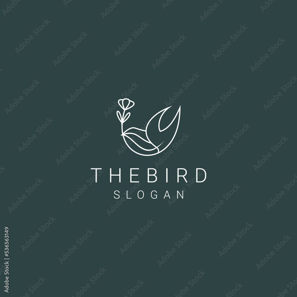 The Bird logo desing icon vector