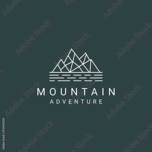 Mountain logo desing icon vector