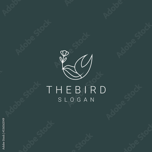 The Bird logo desing icon vector