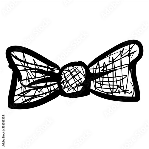 art illustration hand draw vector symbol icon of butterfly tie