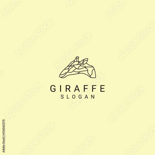 Giraffe logo desing icon vector